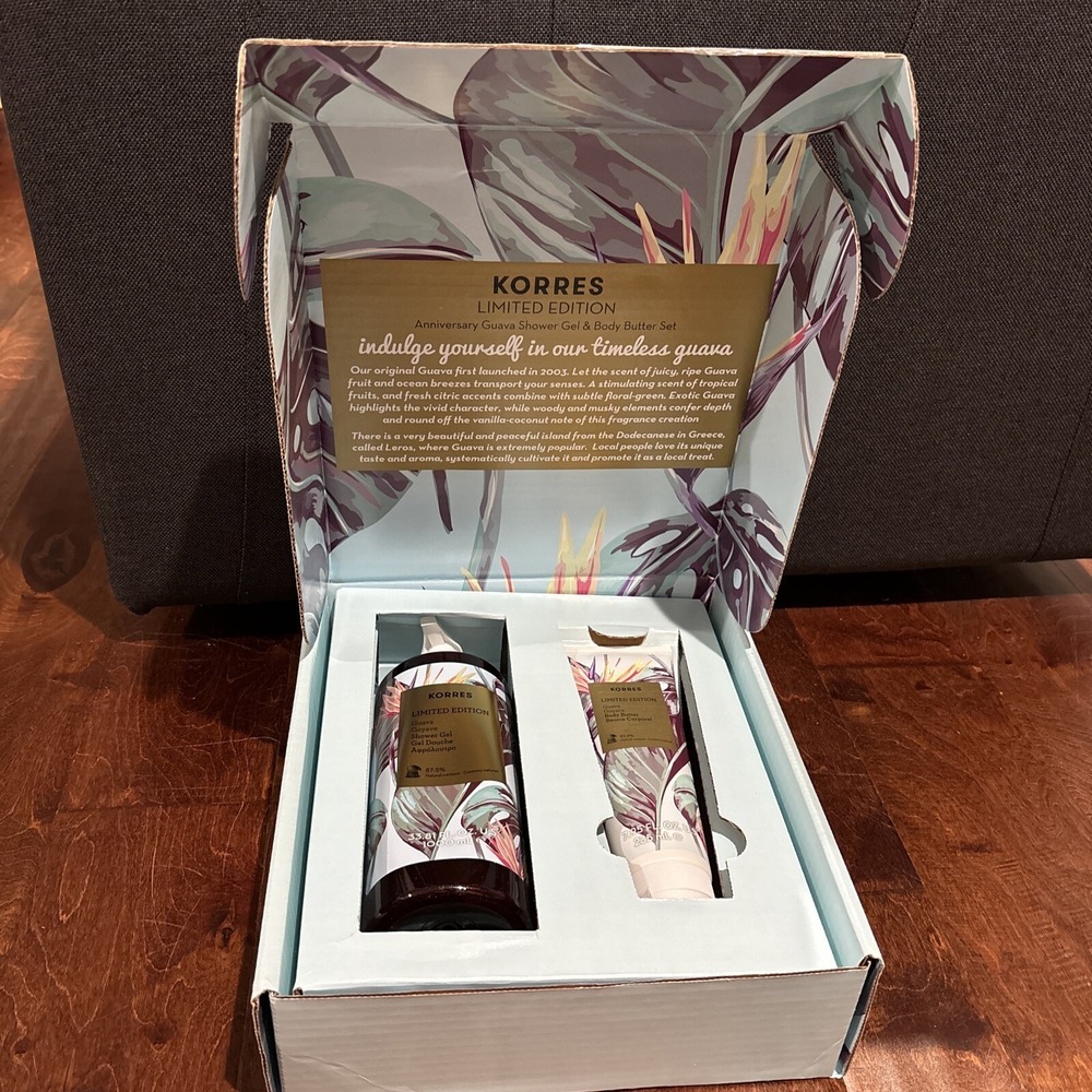 KORRES Limited Edition Anniversary Guava Shower Gel And Body Butter Gift Box